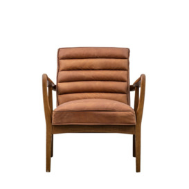Gallery Interiors Datsun Occasional Chair in Vintage Brown - thumbnail 2