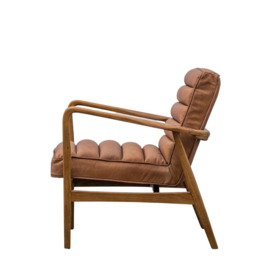 Gallery Interiors Datsun Occasional Chair in Vintage Brown - thumbnail 3