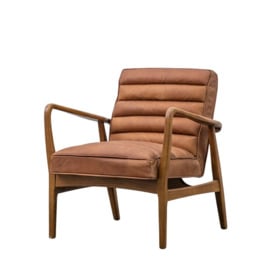 Gallery Interiors Datsun Occasional Chair in Vintage Brown - thumbnail 1