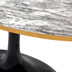 Eichholtz Parme Oval Coffee Table Grey Faux Marble - thumbnail 2