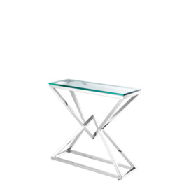 Eichholtz Connor Console Table Polished Stainless Steel - thumbnail 1
