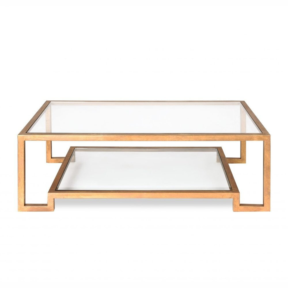 Liang & Eimil Ming Coffee Table Antique Gold Coated Steel Frame - image 1