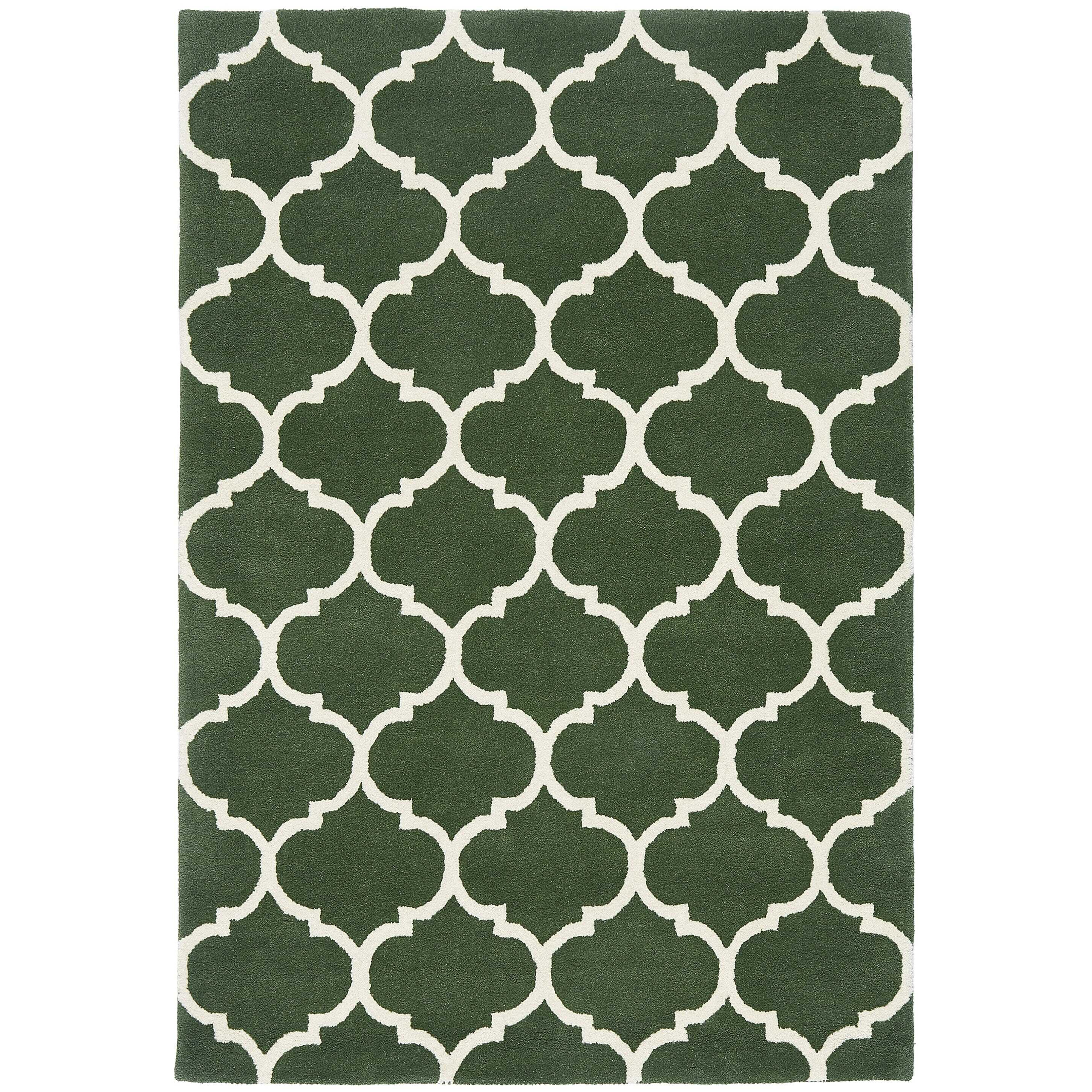 Asiatic Carpets Albany Handtufted Rug Ogee Green - 160 x 230cm - image 1