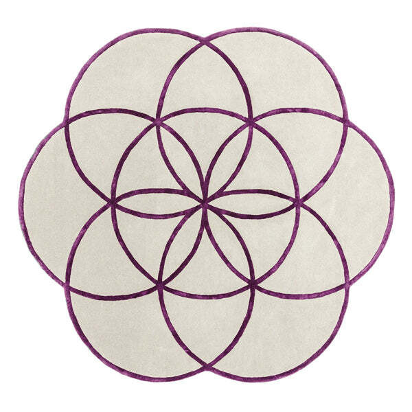 Asiatic Carpets Lotus Hand Tufted Rug Purple - 200 x 200cm - image 1