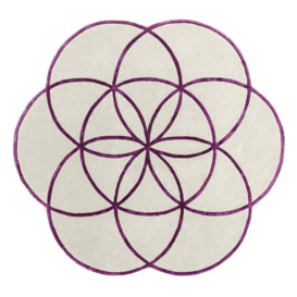 Asiatic Carpets Lotus Hand Tufted Rug Purple - 200 x 200cm - thumbnail 1
