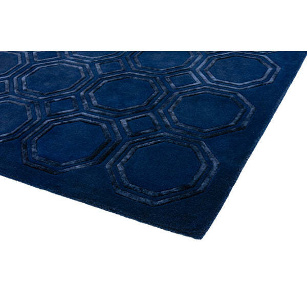 Asiatic Carpets Nexus Hand Tufted Rug Octagon Navy - 120 x 170cm - image 1