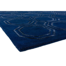 Asiatic Carpets Nexus Hand Tufted Rug Octagon Navy - 120 x 170cm - thumbnail 3