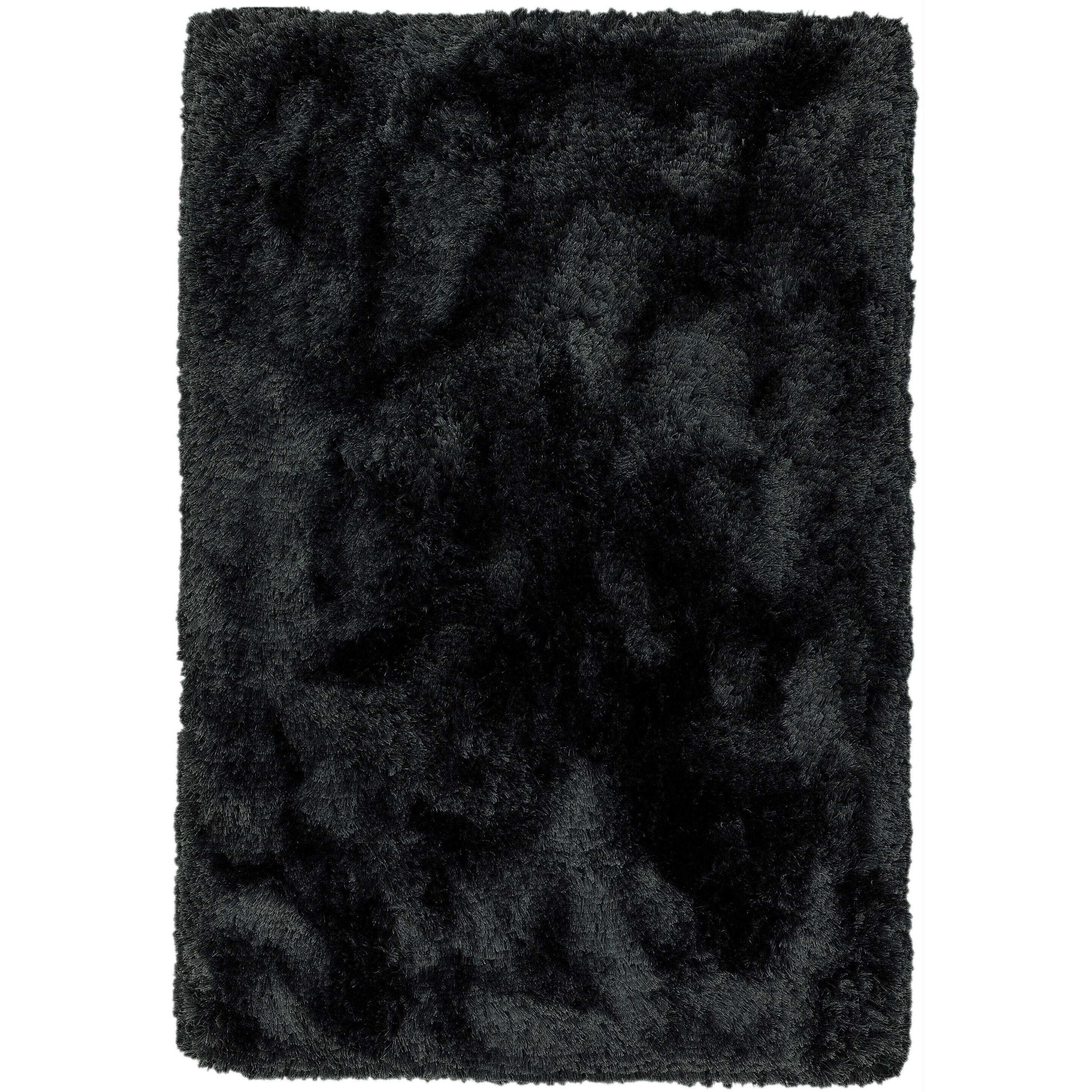 Asiatic Carpets Plush Hand Woven Rug Black - 140 x 200cm - image 1