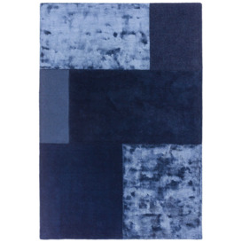 Asiatic Carpets Tate Tonal Textures Hand Tufted Rug Navy - 160 x 230cm - thumbnail 1