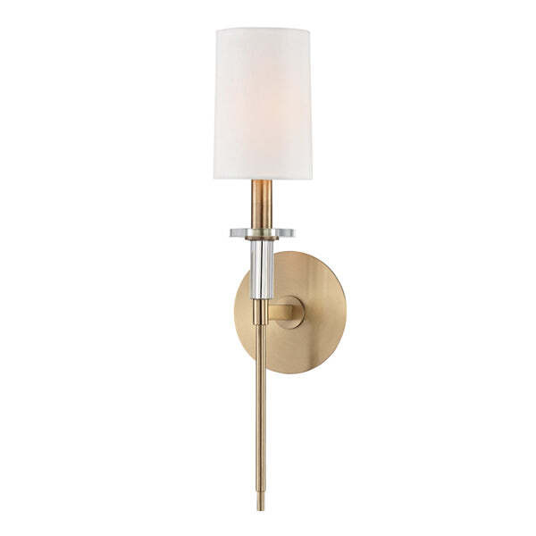 Hudson Valley Lighting Amherst Aged Brass Small 1 Light Wall Sconce - image 1