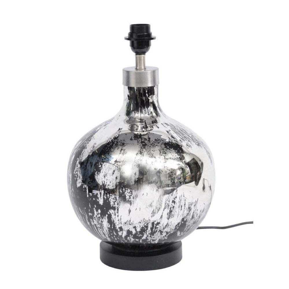 Libra Silver And Black Antique Table Lamp (Base Only) - E27 60W 16" Shade - Outlet - image 1