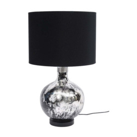 Libra Silver And Black Antique Table Lamp (Base Only) - E27 60W 16" Shade - Outlet - thumbnail 2