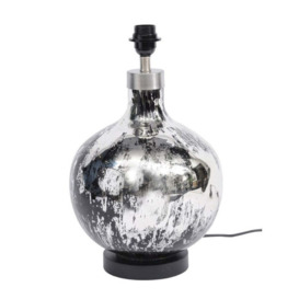 Libra Silver And Black Antique Table Lamp (Base Only) - E27 60W 16" Shade - Outlet - thumbnail 1