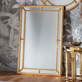 Gallery Interiors Sinatra Mirror in Gold / Gold / Rectangle - thumbnail 2