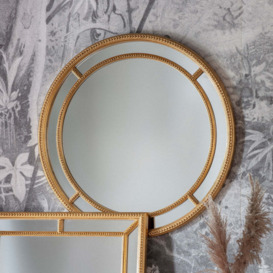 Gallery Interiors Sinatra Mirror in Gold / Gold / Rectangle - thumbnail 2