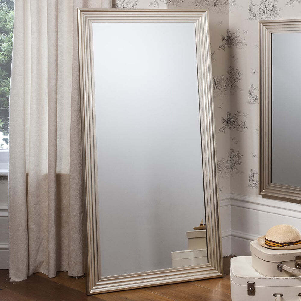 Gallery Interiors Jackson Leaner Mirror in Silver