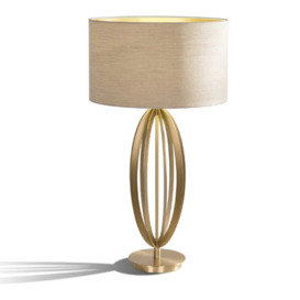 RV Astley Olive Table Lamp In Antique Brass Finish