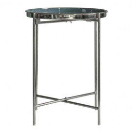 Gallery Interiors Valetta Side Table in Silver - thumbnail 1