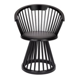 Tom Dixon Fan Dining Chair Black / Black Birch - thumbnail 1