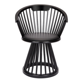 Tom Dixon Fan Dining Chair Black / Black Birch