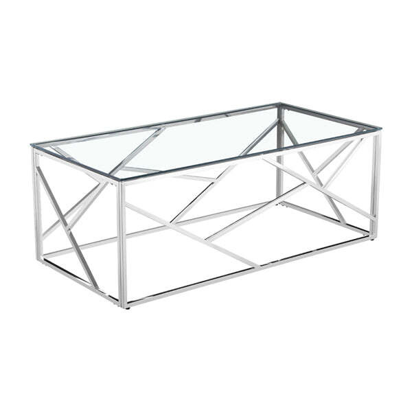 Native Home Coffee Table Geometric Silver / Silver - image 1