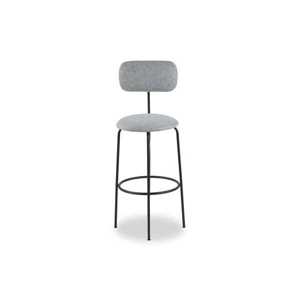 Liang & Eimil Seclus Bar Stool - Emporio Grey Fabric - image 1