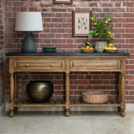 Gallery Interiors Chigwell 2 Drawer Console Table - thumbnail 2