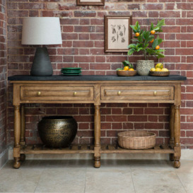 Gallery Interiors Chigwell 2 Drawer Console Table - thumbnail 3