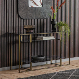 Gallery Interiors Thornton Bronze Console Table - thumbnail 2