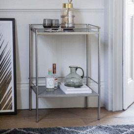 Gallery Interiors Borley Side Table in Silver