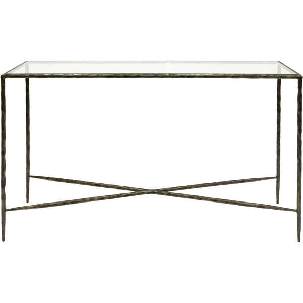 Libra Interiors Patterdale Glass Top Console Table Dark Bronze / Large - image 1