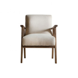 Gallery Interiors Neyland Natural Linen Occasional Chair - Outlet - thumbnail 1