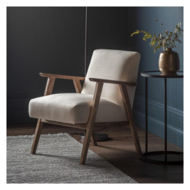 Gallery Interiors Neyland Natural Linen Occasional Chair - Outlet - thumbnail 3