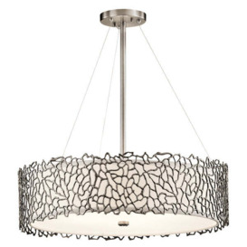 Elstead Silver Coral 4 Light Pendant Classic Pewter - thumbnail 1