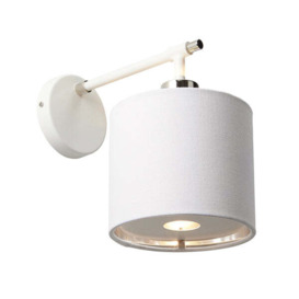 Elstead Balance 1 Light Wall Light White and Polished Nickel