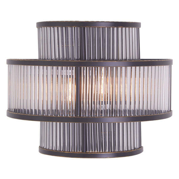 Olivia's Luxe Collection - Salsa Antique 3 Tier Wall Light Black - image 1