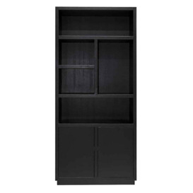 Richmond Oakura 2 Doors Right Split Black Bookcase - thumbnail 2