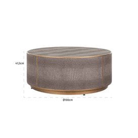 Richmond Classio Brushed Gold Round Coffee Table - thumbnail 2