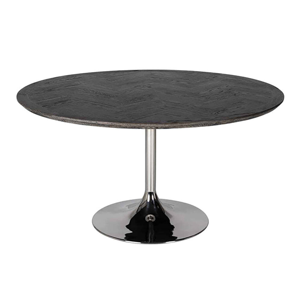 Richmond Blackbone 4 Seater Round Dining Table in Silver & Black - image 1