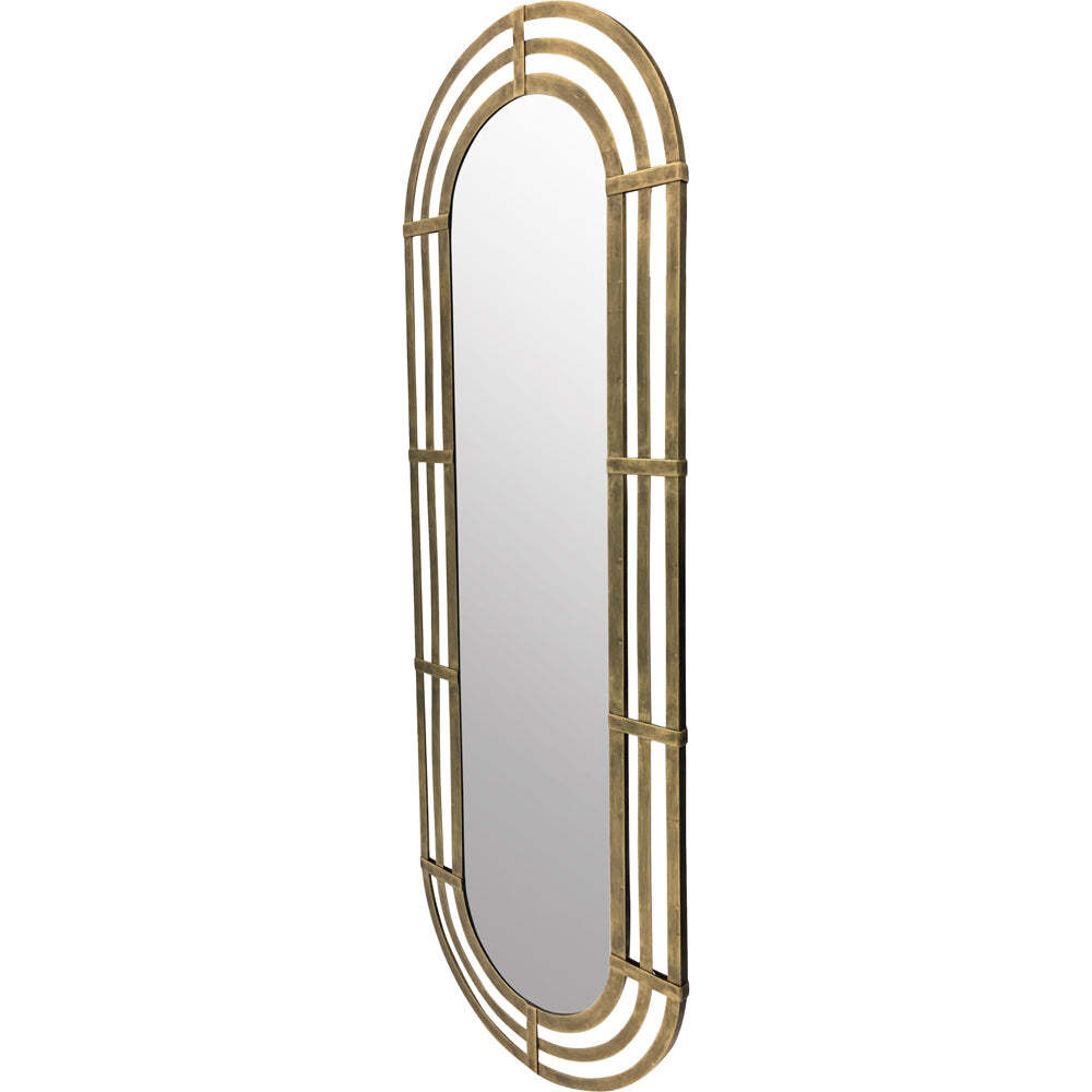 Libra Luxurious Glamour Collection - Lalique Oval Gold Metal Wall Mirror / Large - image 1