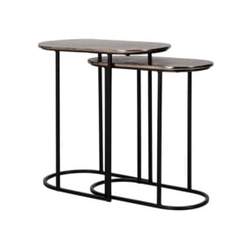 Richmond Chandon Champagne Gold And Black Nest Table - thumbnail 1