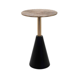 Richmond Cobra Side Table In Black And Gold / Small