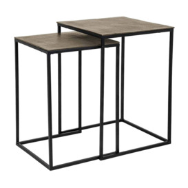 Richmond Finn Champagne Gold And Black Nest Table