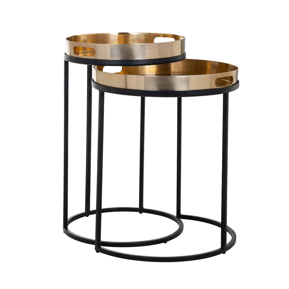 Richmond Lewis Gold And Black Nest Table
