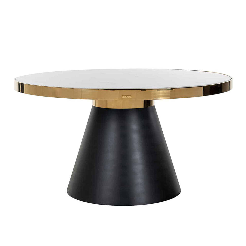 Richmond Odin Gold And Black 4 Seater Dining Table - image 1