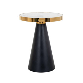 Richmond Odin Gold And Black Side Table - thumbnail 1