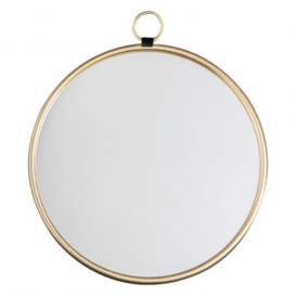Gallery Interiors Bayswater Round Mirror in Gold - Outlet