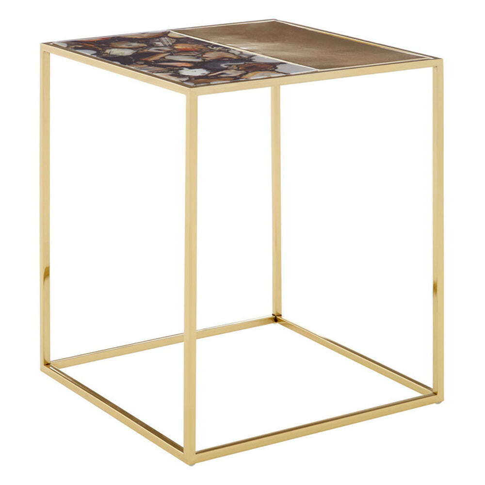 Olivia's Boutique Hotel Collection - Agate And Gold Side Table - image 1
