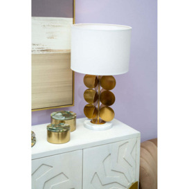 Olivia's Boutique Hotel Collection - Gold Disc Table Lamp - thumbnail 3