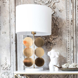 Olivia's Boutique Hotel Collection - Gold Disc Table Lamp - thumbnail 2
